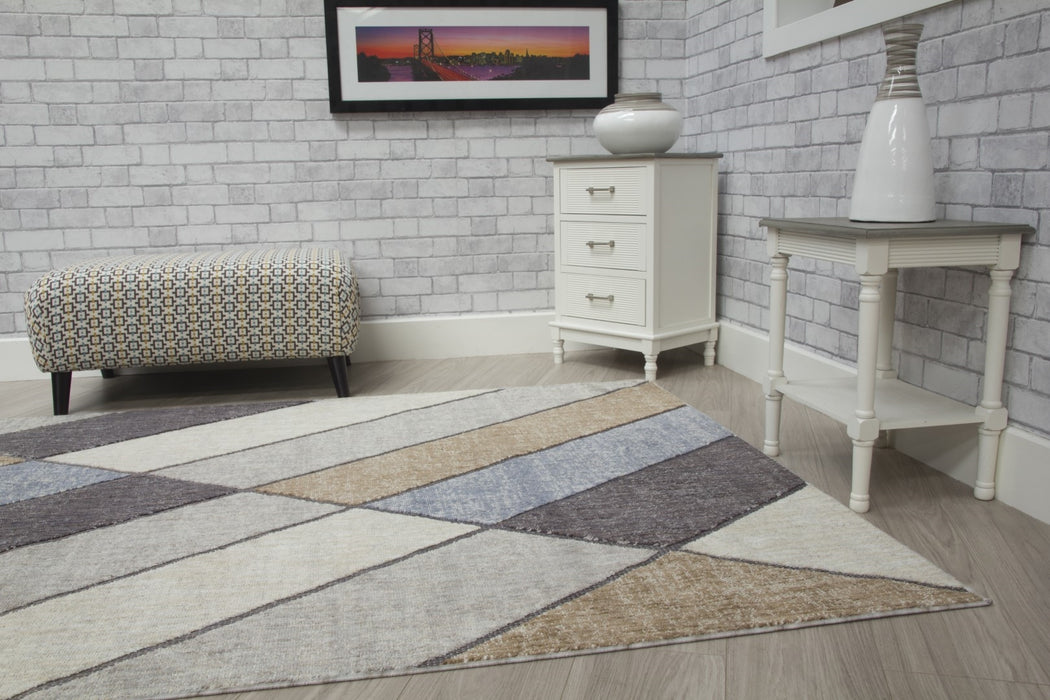 Cream Beige Modern Rug - Revive Vista