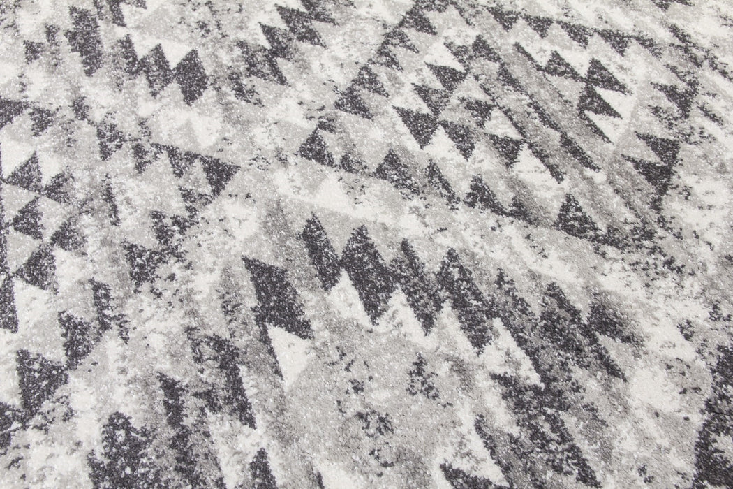 Geometric Grey Rug - Ardenne Azteca