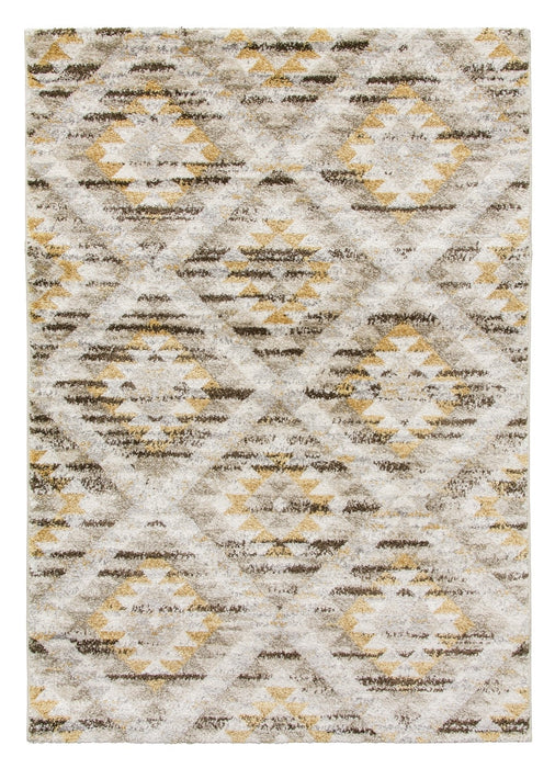 Geometric Ochre Rug - Ardenne Azteca