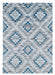 Geometric Blue Rug - Ardenne Azteca