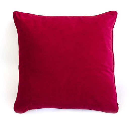velvet cushion ruby