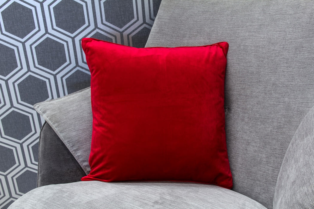 Velvet Cushion - Ruby Red