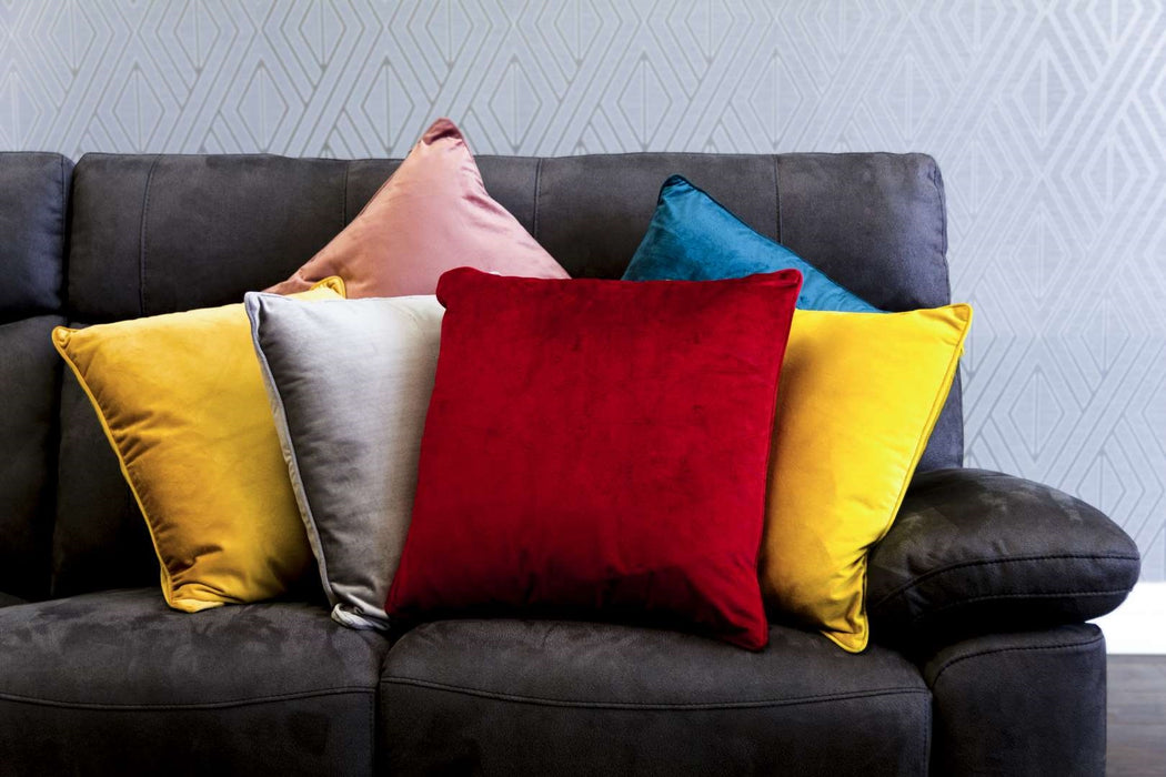 Velvet Cushion - Ruby Red