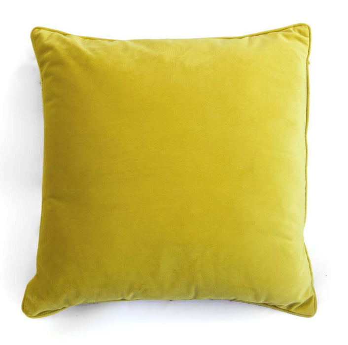 Velvet Cushion - Yellow