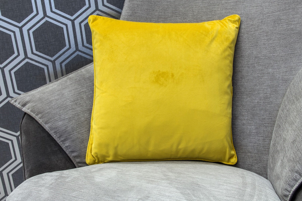 Velvet Cushion - Yellow