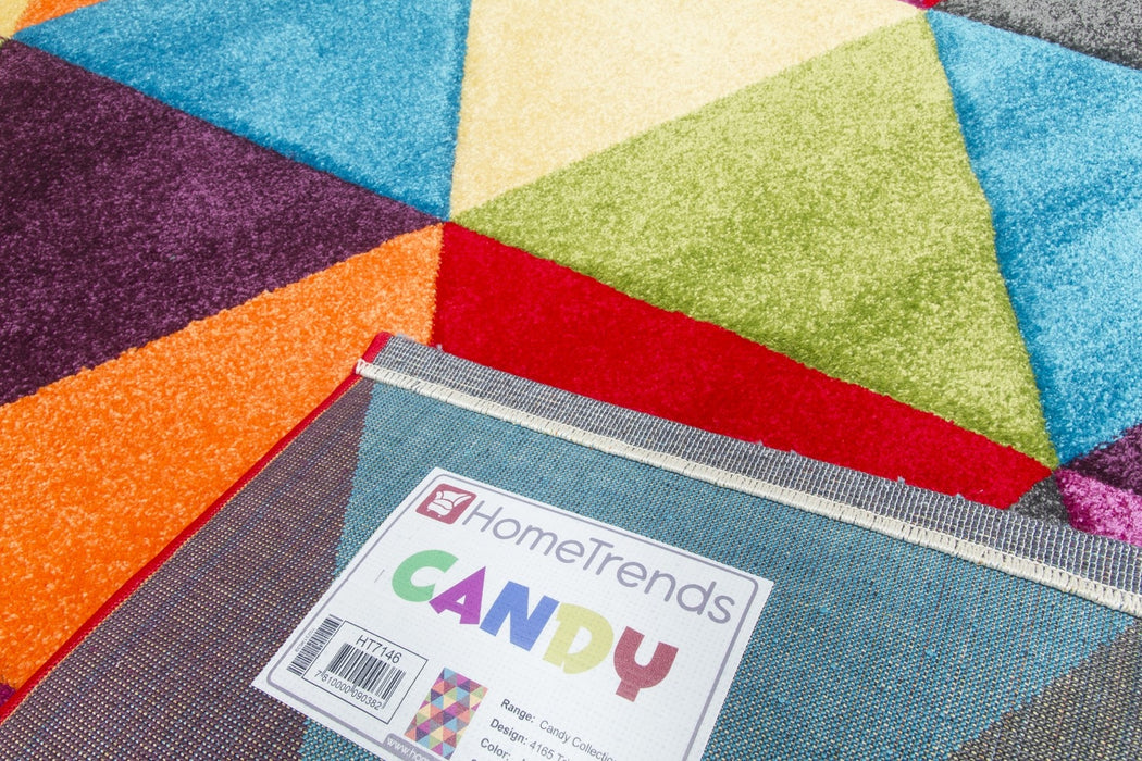 Multicolour Triangles Modern Rug - Candy