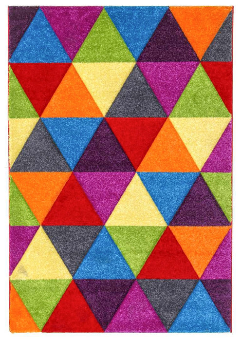 Multicolour Triangles Modern Rug - Candy