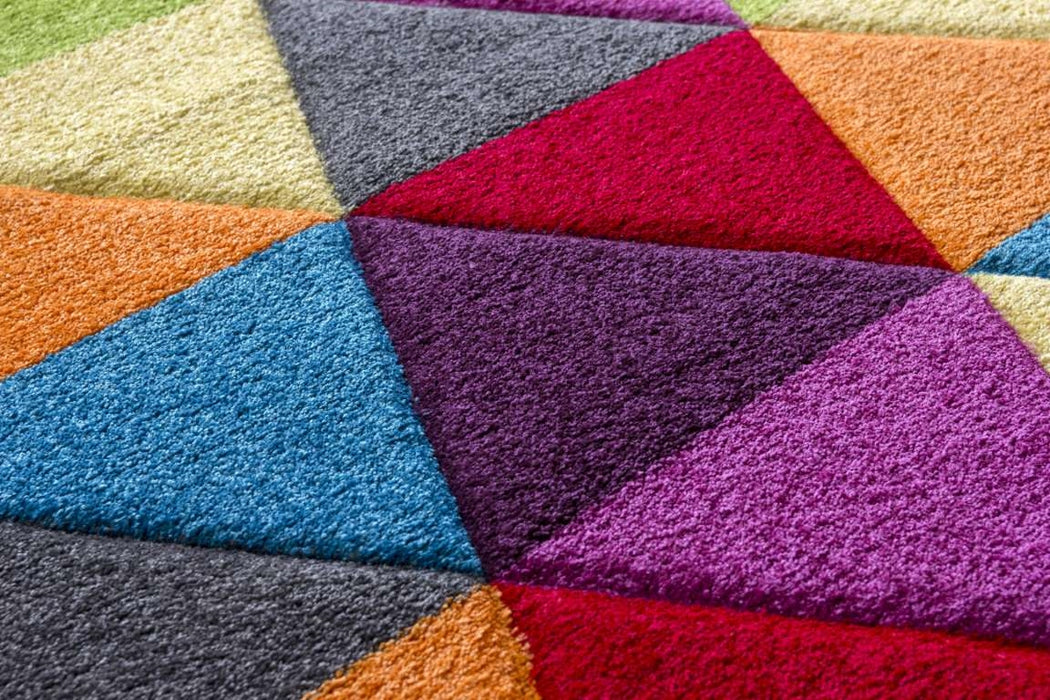 Multicolour Triangles Modern Rug - Candy