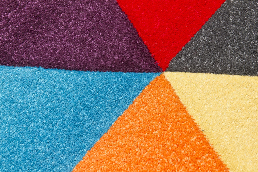 Multicolour Triangles Modern Rug - Candy