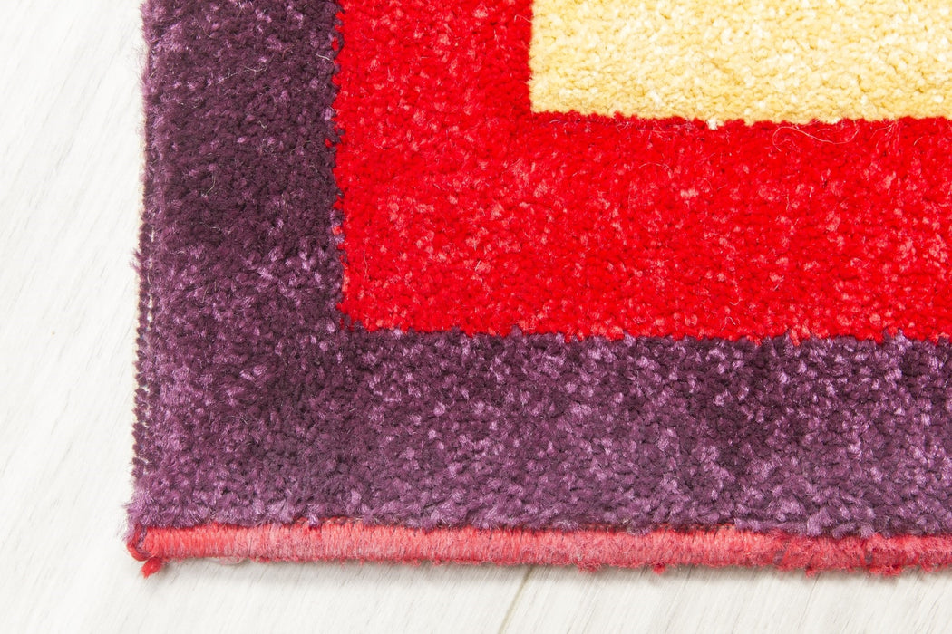 Multicolour Squares Modern Rug - Candy