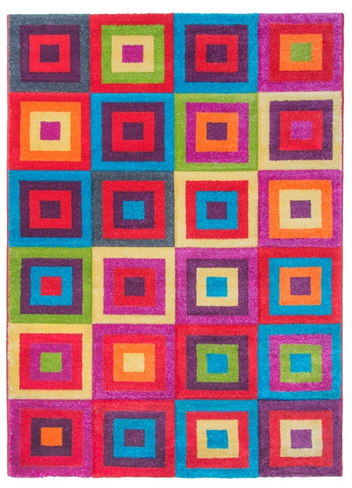 Multicolour Squares Modern Rug - Candy