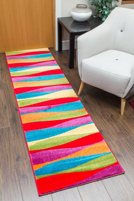 Multicolour Waves Modern Rug - Candy