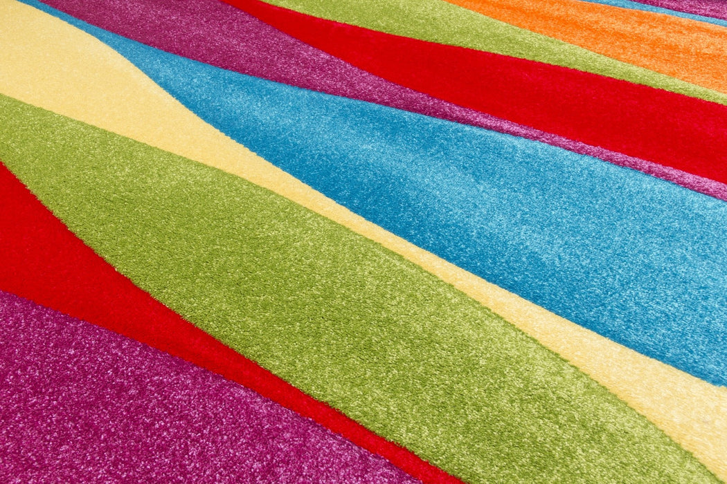 Multicolour Waves Modern Rug - Candy