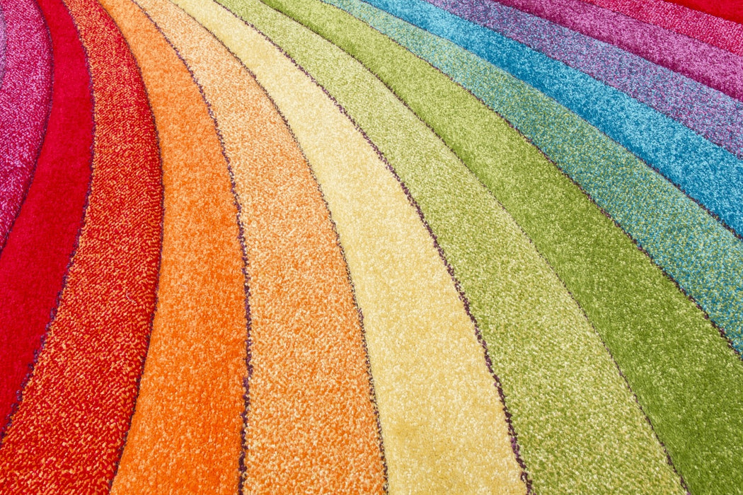 Multicolour Rainbow Modern Rug - Candy