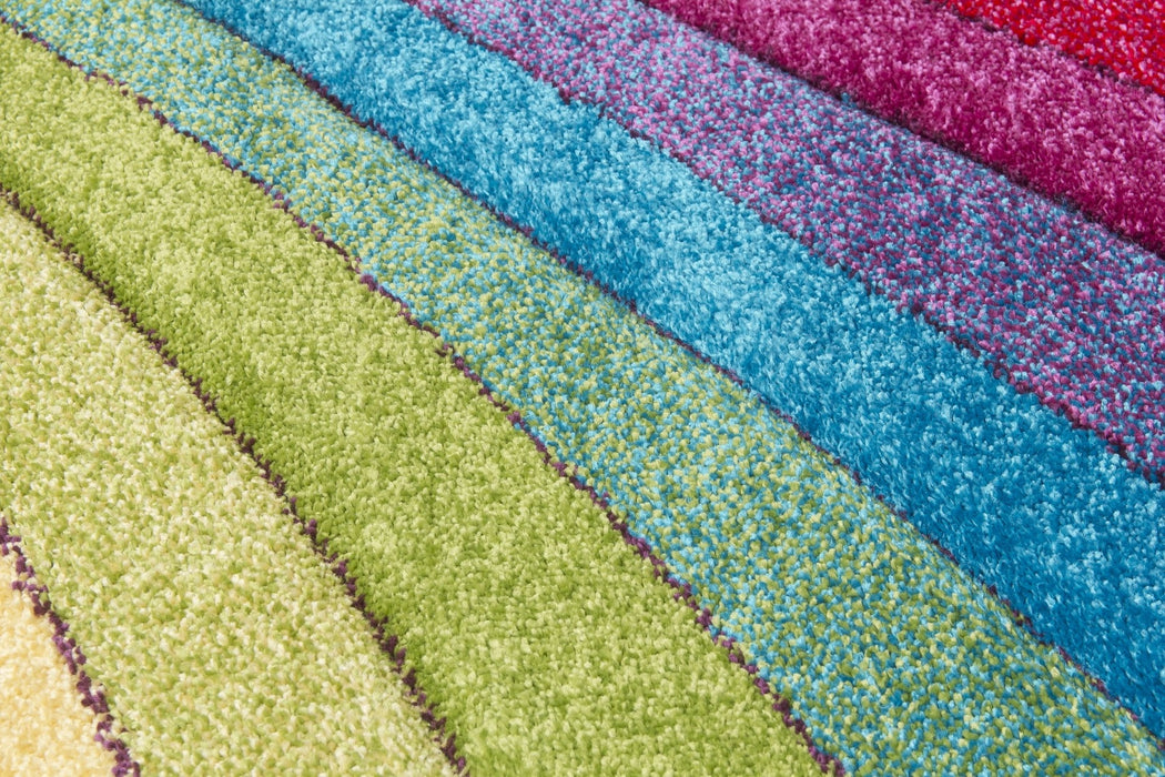 Multicolour Rainbow Modern Rug - Candy