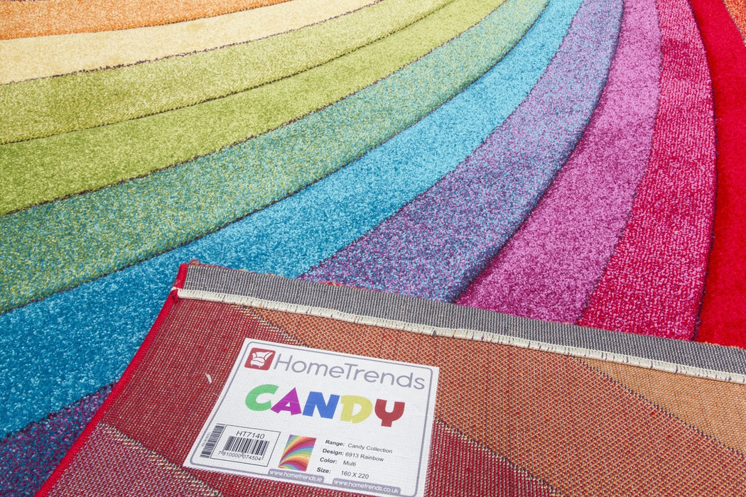 Multicolour Rainbow Modern Rug - Candy