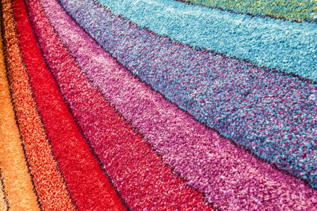 Multicolour Rainbow Modern Rug - Candy