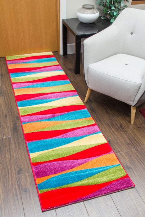 Candy Runner Rug - Waves Multicoloured