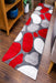 Pebbles Runner Rug Red Gray