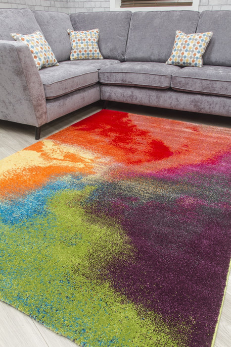 Multicolour Pinwheel Modern Rug - Candy