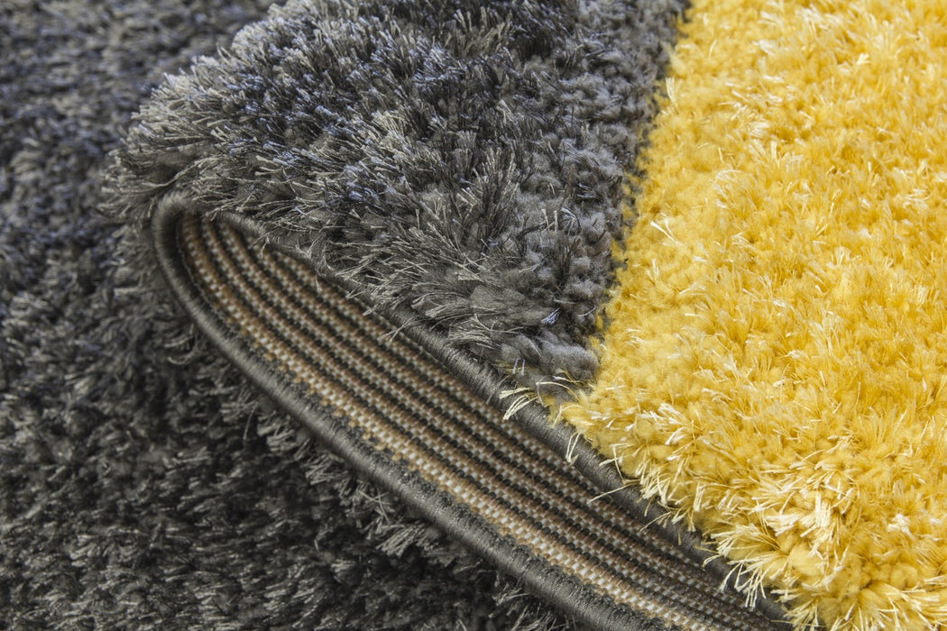 Luxus Stones - 3D Shaggy Rug - Multi Yellow