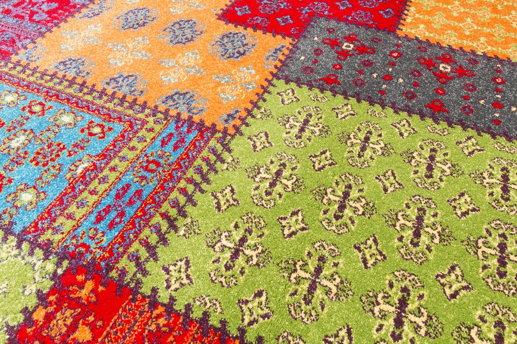 Multicoloured Patchwork Rug