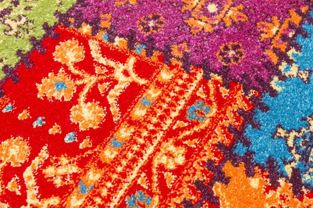 Multicoloured Patchwork Rug