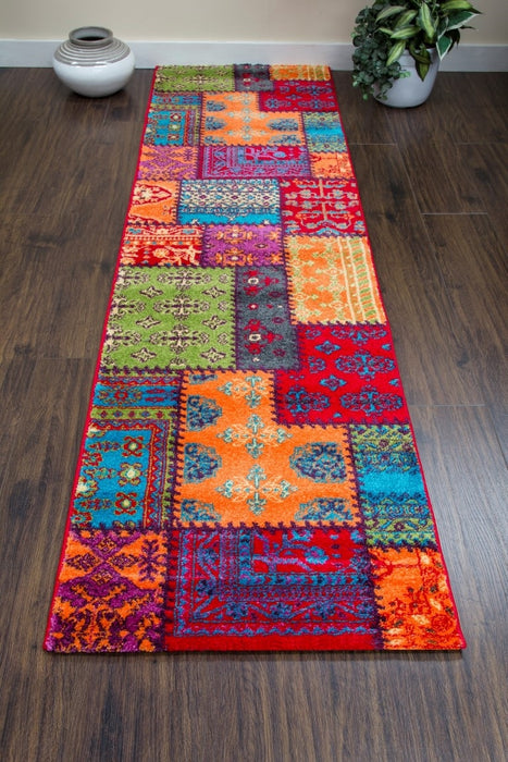 Multicoloured Patchwork Rug