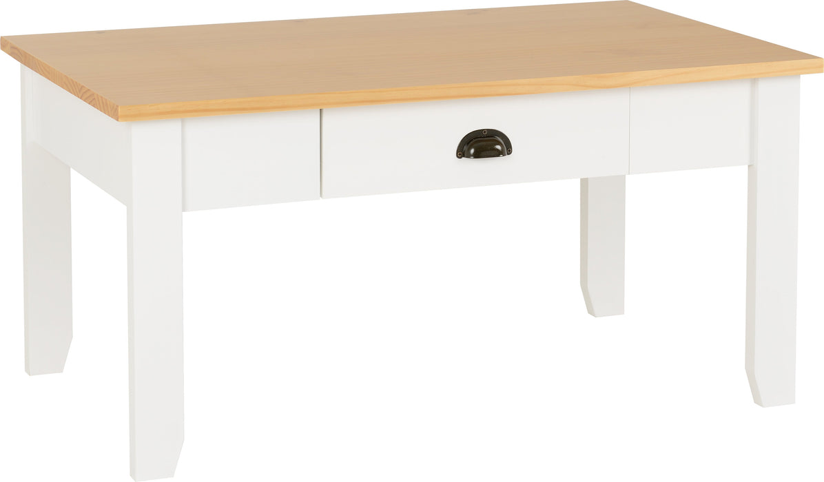 Ludlow Coffee Table in White/Oak Lacquer