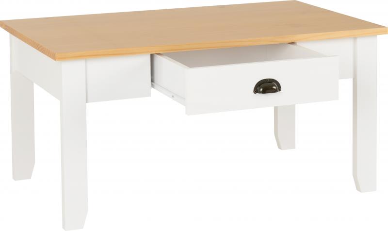 Ludlow Coffee Table in White/Oak Lacquer