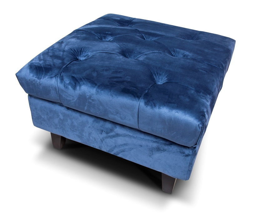 Mason Footstool - Navy Blue