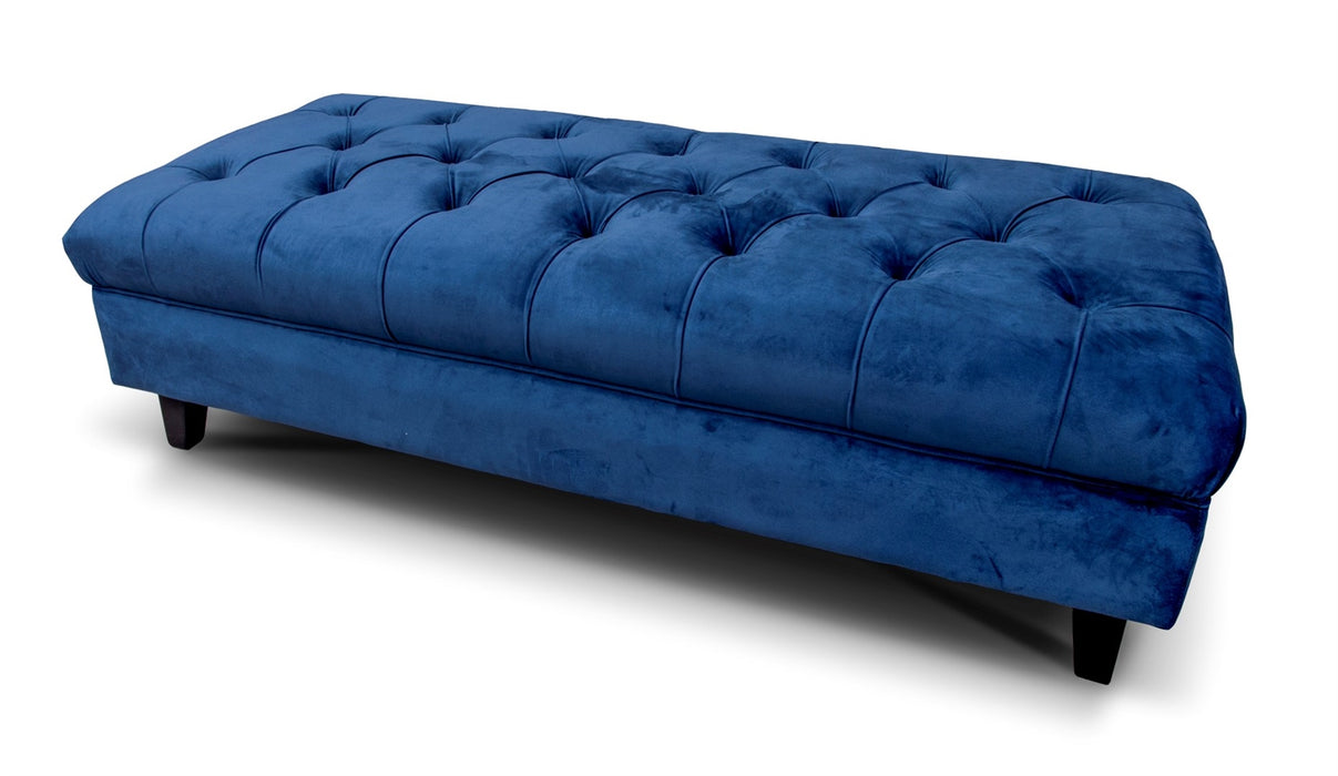 Mason Footstool - Navy Blue