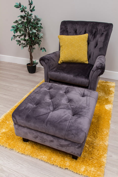 Mason Footstool - Grey