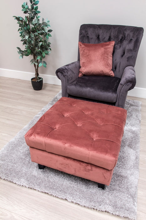 Mason Footstool - Pink