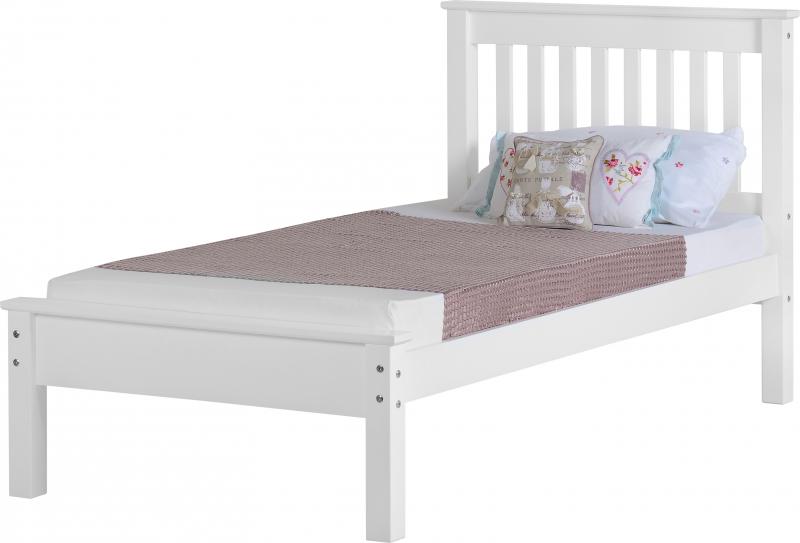 Monaco 3' Bed Low Foot End in White