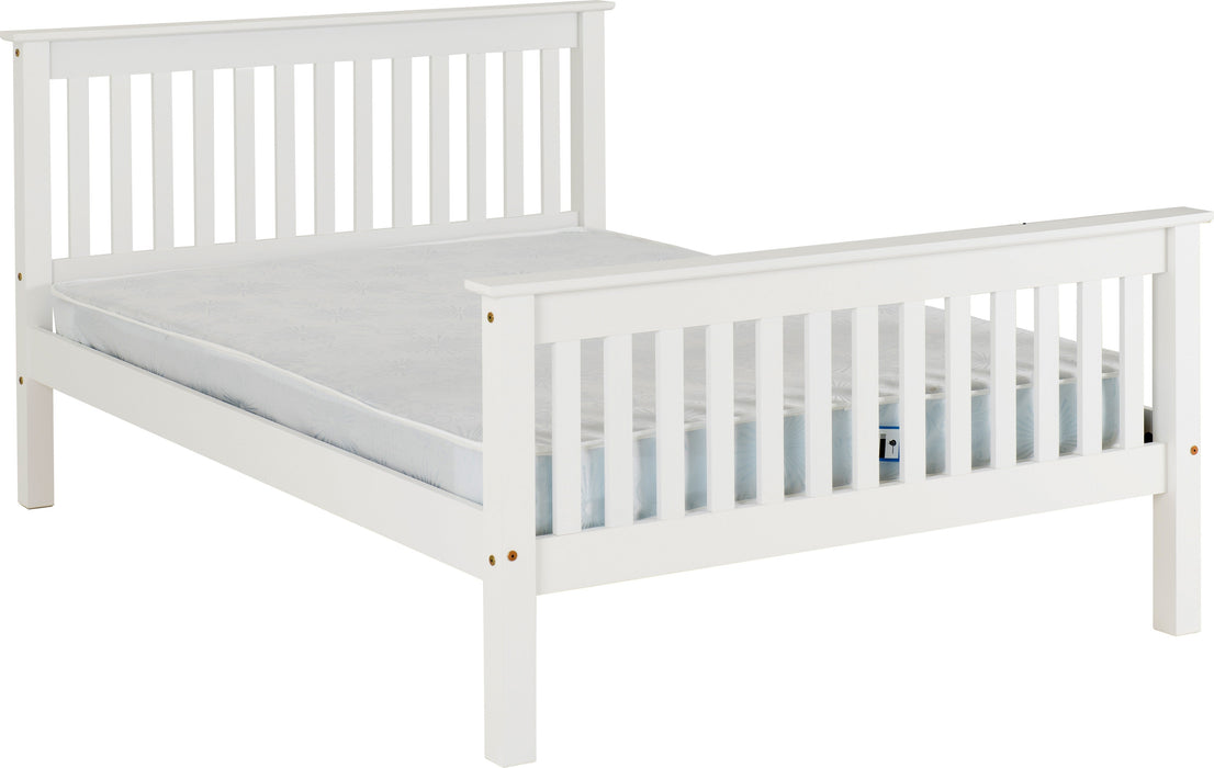 Monaco 4' Bed High Foot End in White