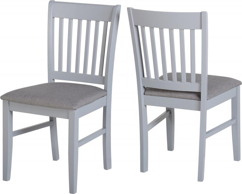 Oxford Extending Dining Set in Grey/Natural Oak /Grey Fabric
