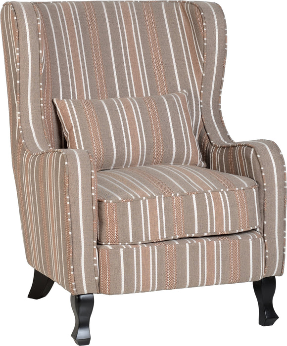 Sherborne Fireside Chair in Beige Stripe Fabric