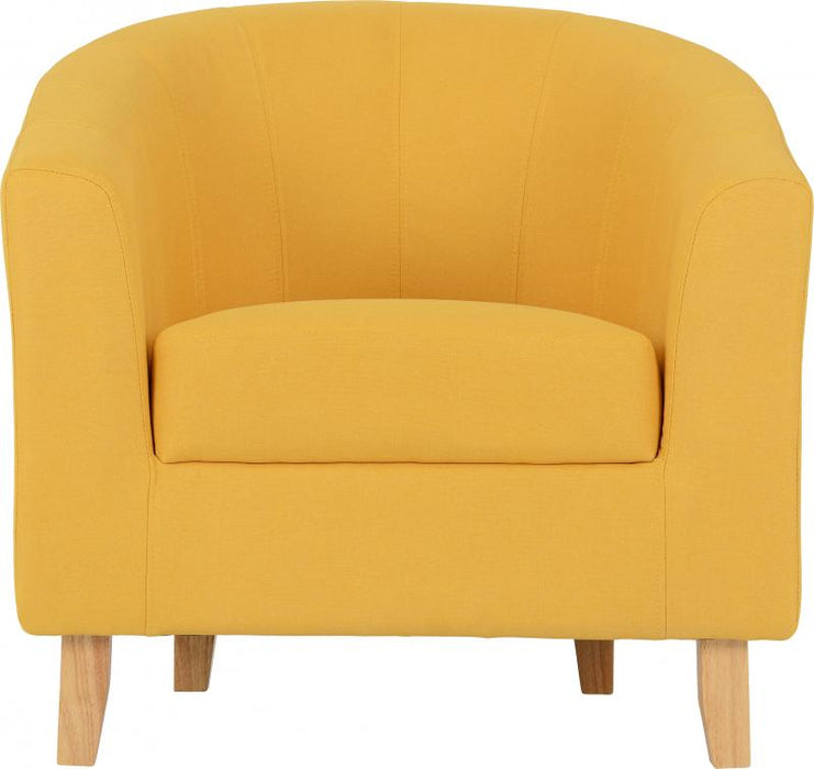 Tempo Tub Chair in Mustard Fabric