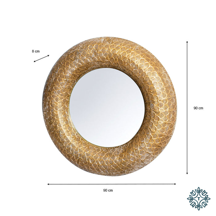 Casablanca metal wall mirror round 90cm