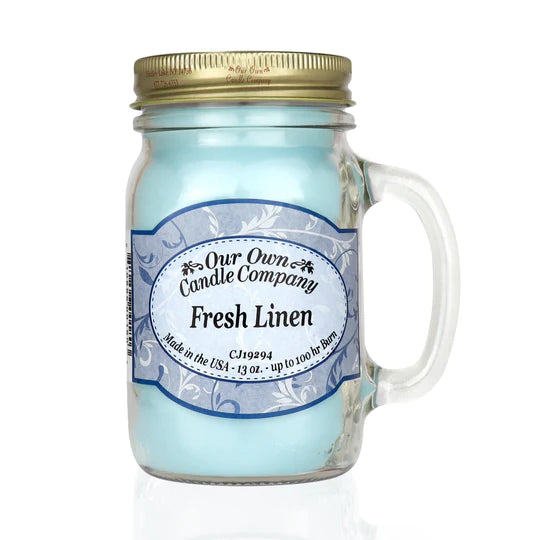 Fresh Linen Mason Candle