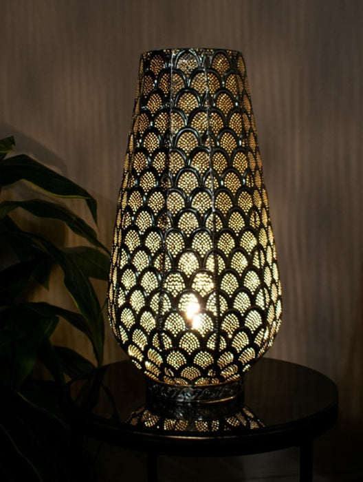Agadir Silver Metal Table Lamp